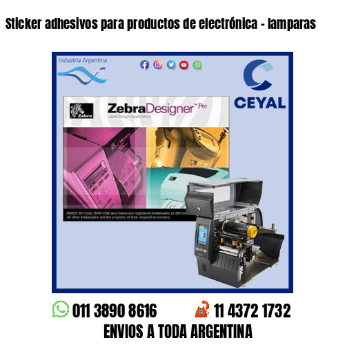 Sticker adhesivos para productos de electrónica – lamparas