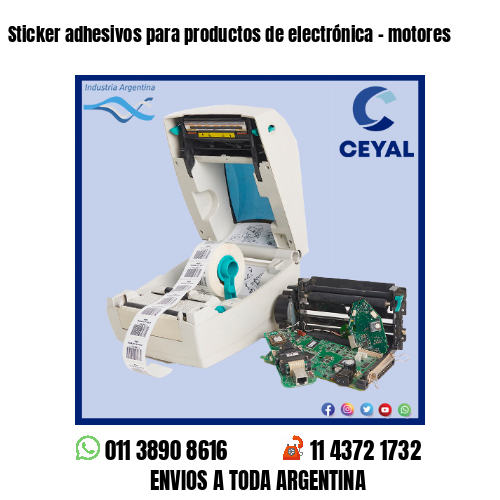 Sticker adhesivos para productos de electrónica – motores