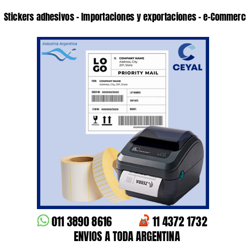 Stickers adhesivos – Importaciones y exportaciones – e-Commerce