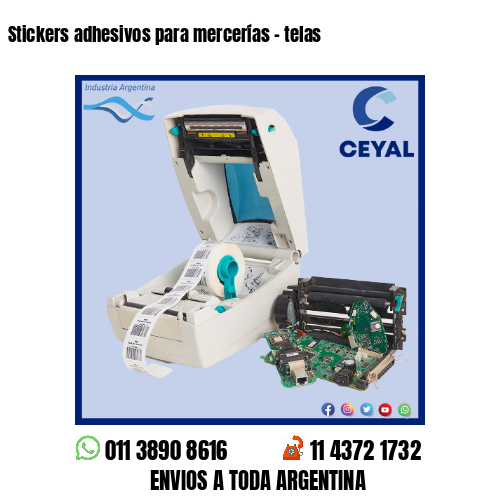 Stickers adhesivos para mercerías – telas