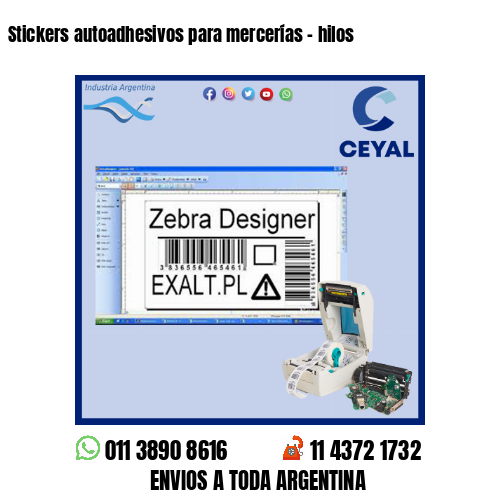 Stickers autoadhesivos para mercerías – hilos