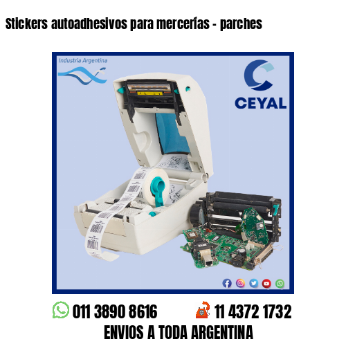 Stickers autoadhesivos para mercerías – parches