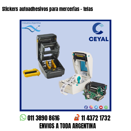 Stickers autoadhesivos para mercerías – telas