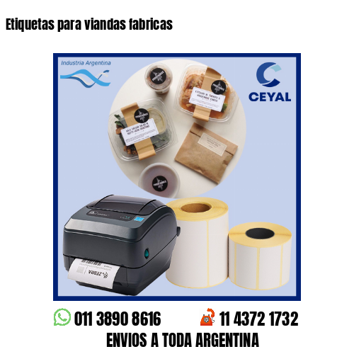 Etiquetas para viandas fabricas