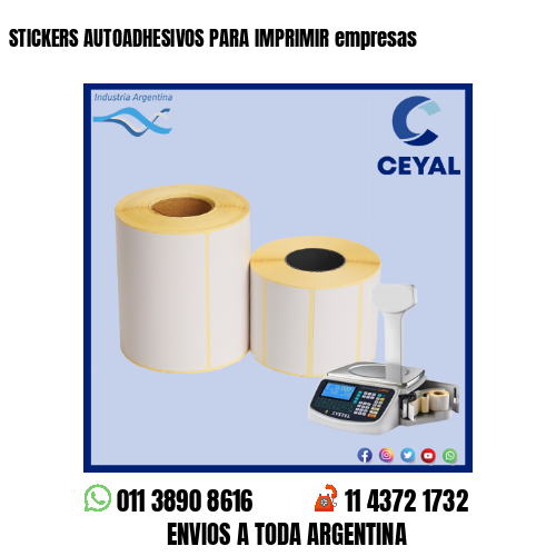 STICKERS AUTOADHESIVOS PARA IMPRIMIR empresas