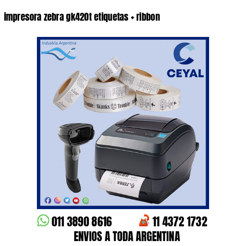 impresora zebra gk420t etiquetas   ribbon