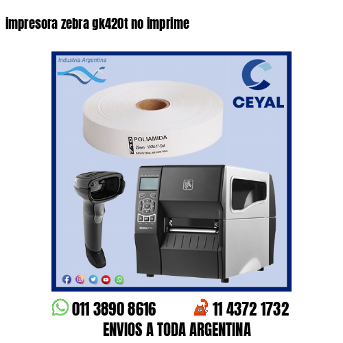 impresora zebra gk420t no imprime