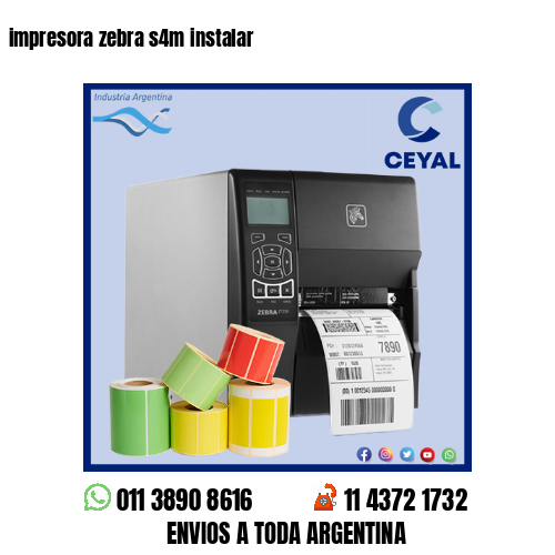 impresora zebra s4m instalar