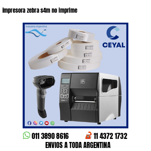 impresora zebra s4m no imprime