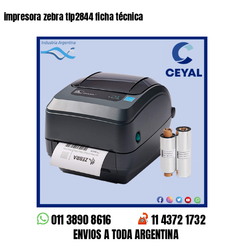 impresora zebra tlp2844 ficha técnica