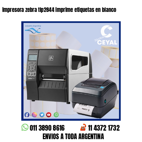 impresora zebra tlp2844 imprime etiquetas en blanco