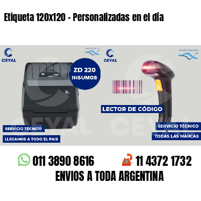 Etiqueta 120x120 - Personalizadas en el día