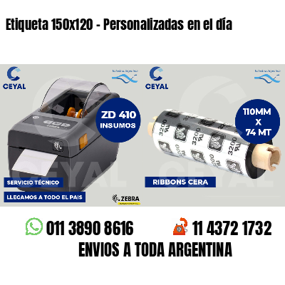 Etiqueta 150x120 - Personalizadas en el día