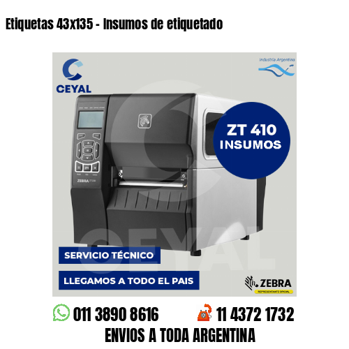 Etiquetas 43x135 - Insumos de etiquetado