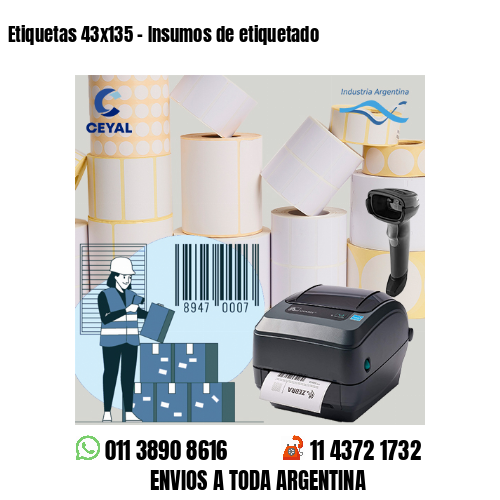 Etiquetas 43x135 - Insumos de etiquetado