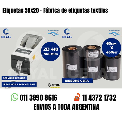 Etiquetas 59x20 - Fábrica de etiquetas textiles