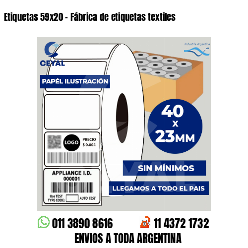 Etiquetas 59x20 - Fábrica de etiquetas textiles