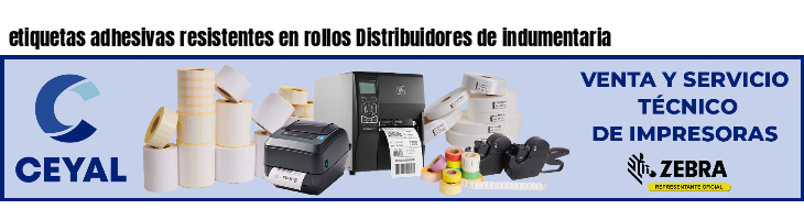 etiquetas adhesivas resistentes en rollos Distribuidores de indumentaria