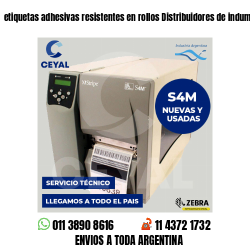 etiquetas adhesivas resistentes en rollos Distribuidores de indumentaria