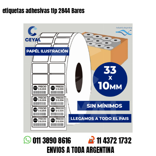 etiquetas adhesivas tlp 2844 Bares