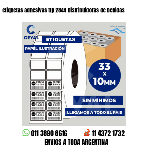 etiquetas adhesivas tlp 2844 Distribuidoras de bebidas