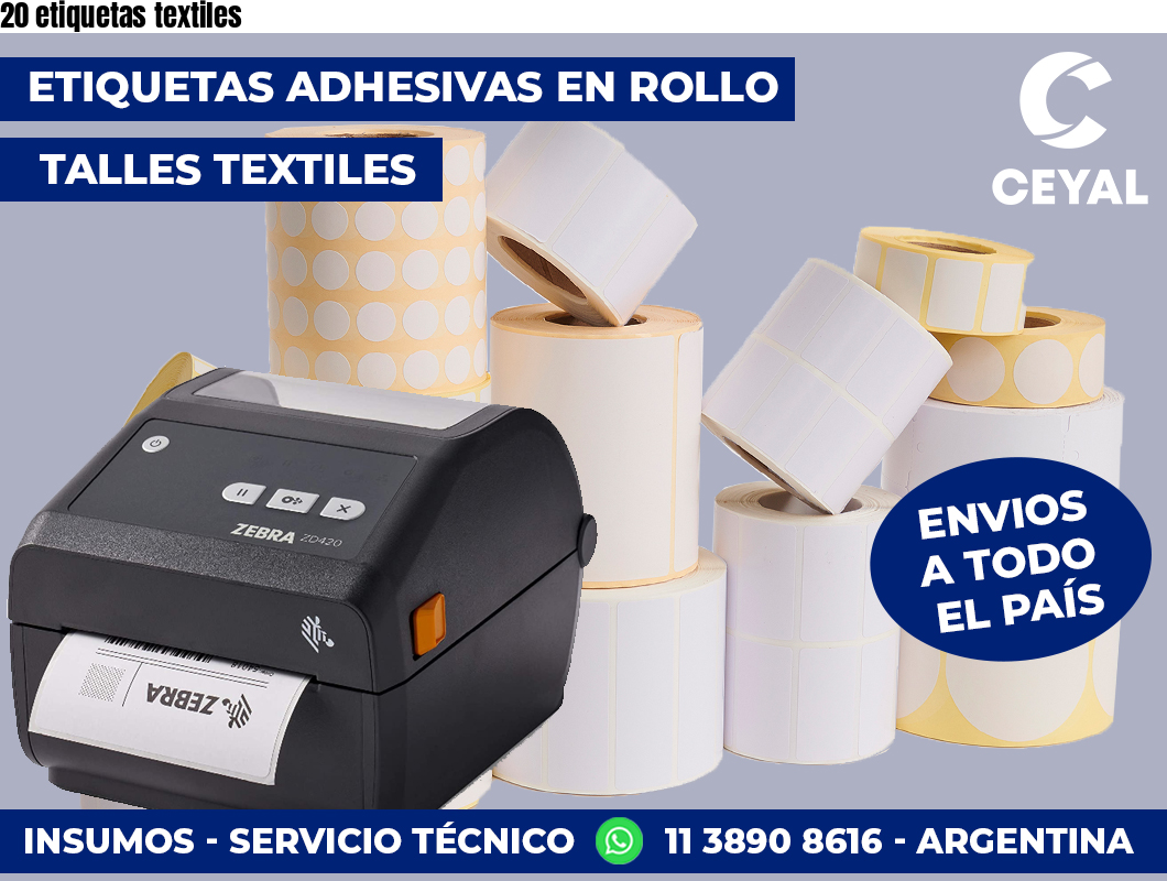 20 etiquetas textiles