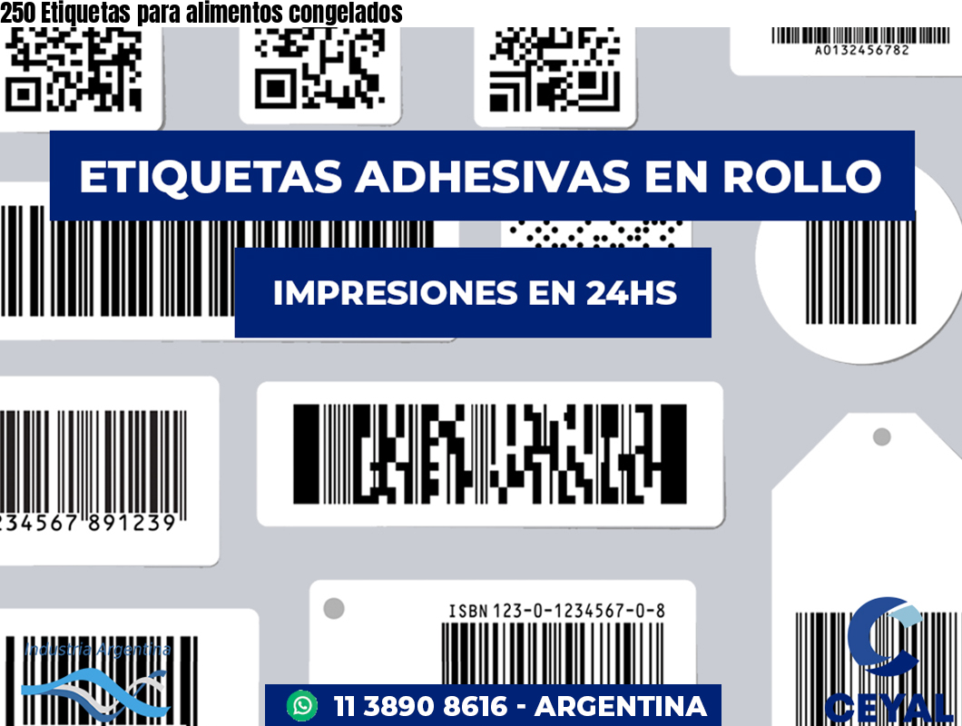 250 Etiquetas para alimentos congelados