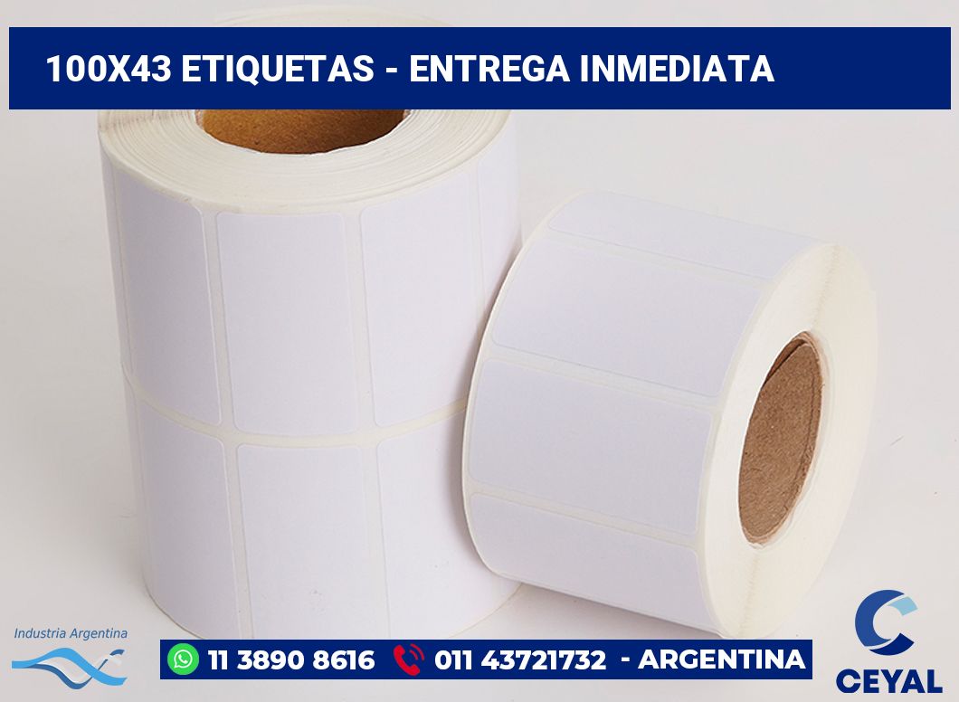 100×43 Etiquetas