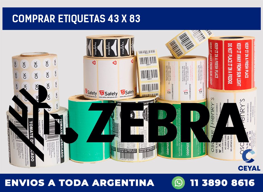 Comprar etiquetas 43 x 83