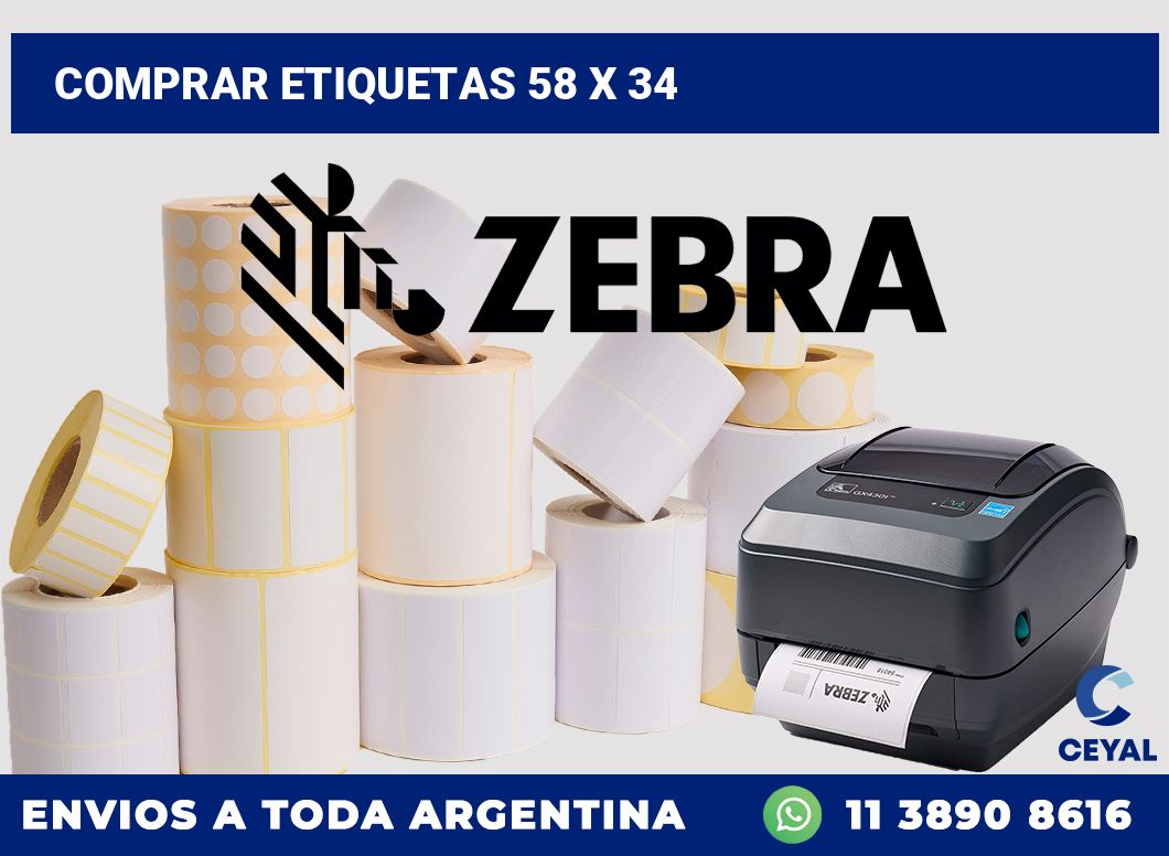 Comprar etiquetas 58 x 34