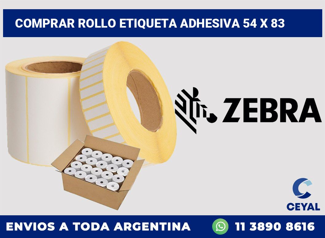 Comprar rollo etiqueta adhesiva 54 x 83