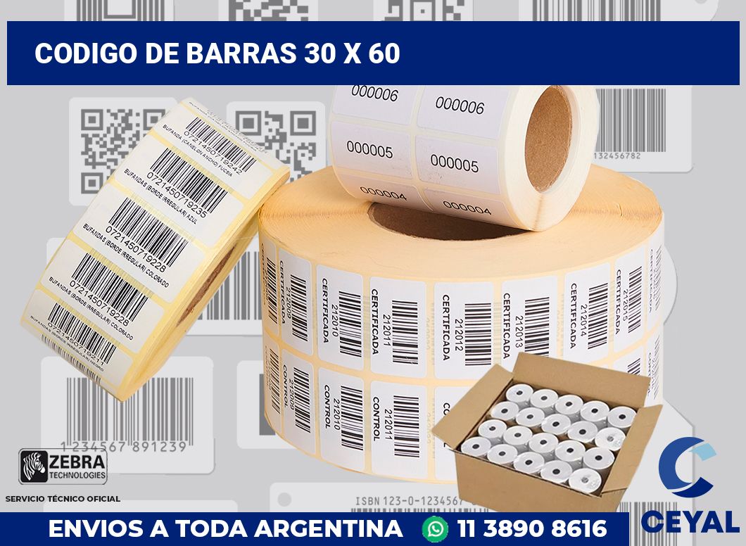 codigo de barras 30 x 60