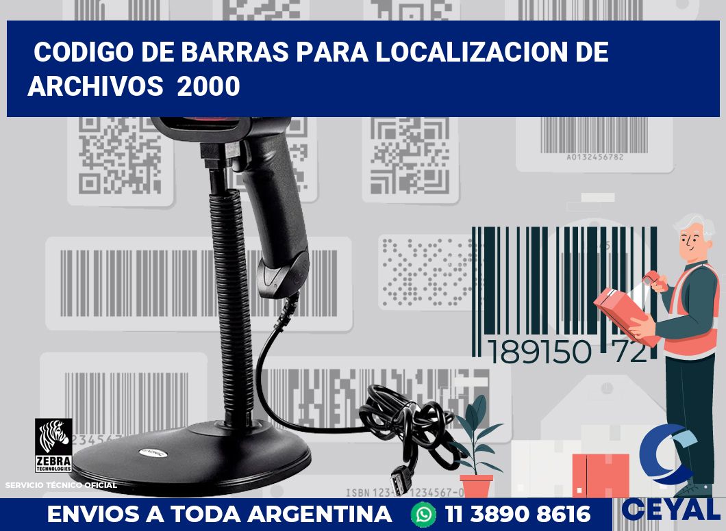 codigo de barras para localizacion de archivos  2000