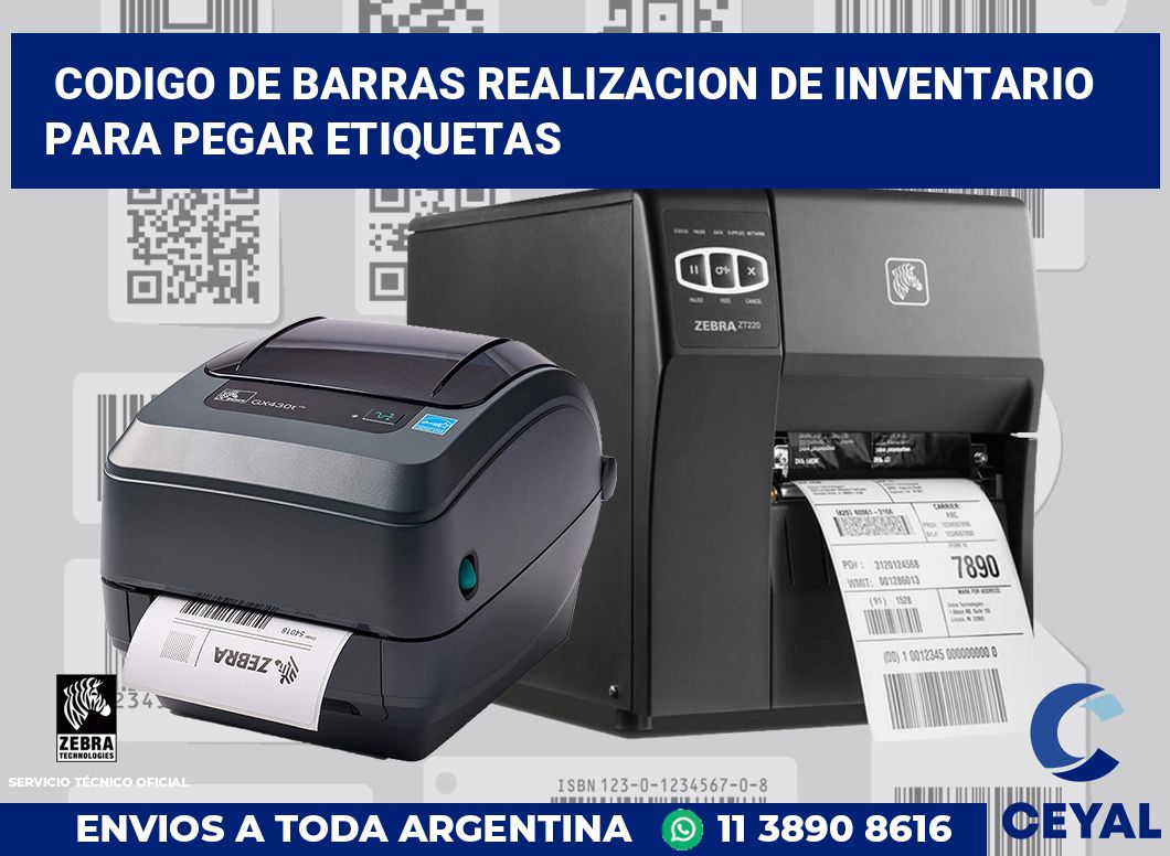 codigo de barras realizacion de inventario  para pegar etiquetas