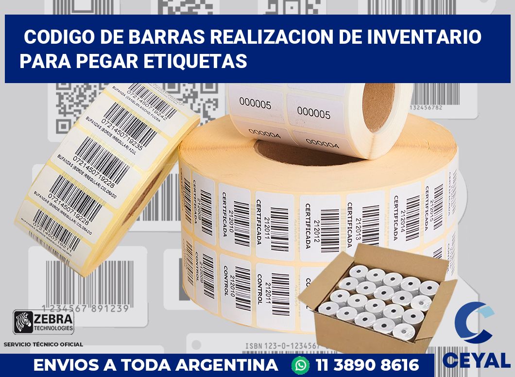 codigo de barras realizacion de inventario  para pegar etiquetas