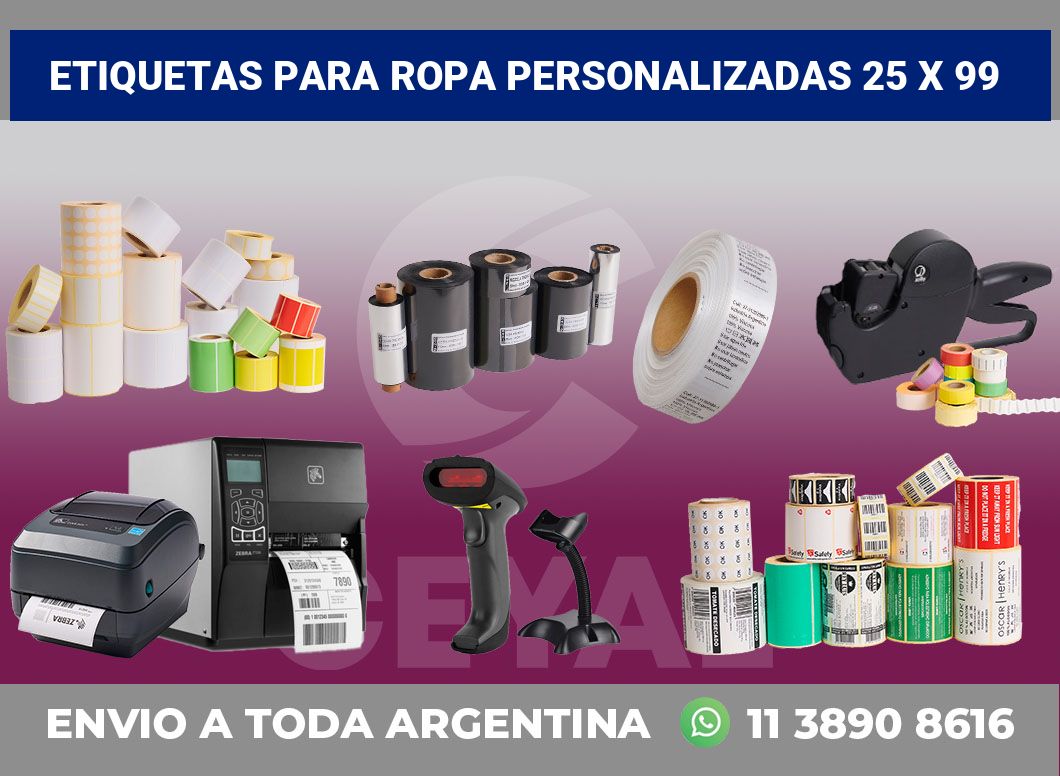 etiquetas para ropa personalizadas 25 x 99