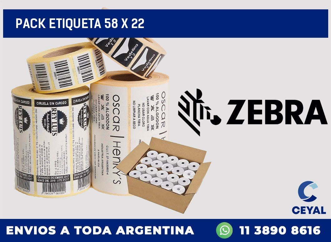 pack etiqueta 58 x 22