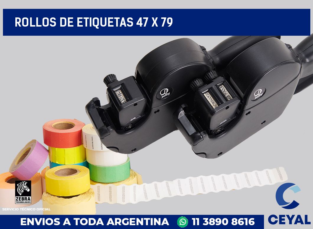 rollos de etiquetas 47 x 79