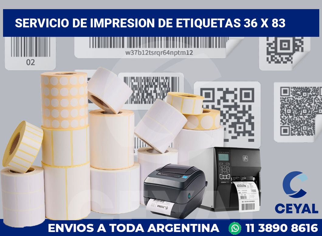 servicio de impresion de etiquetas 36 x 83