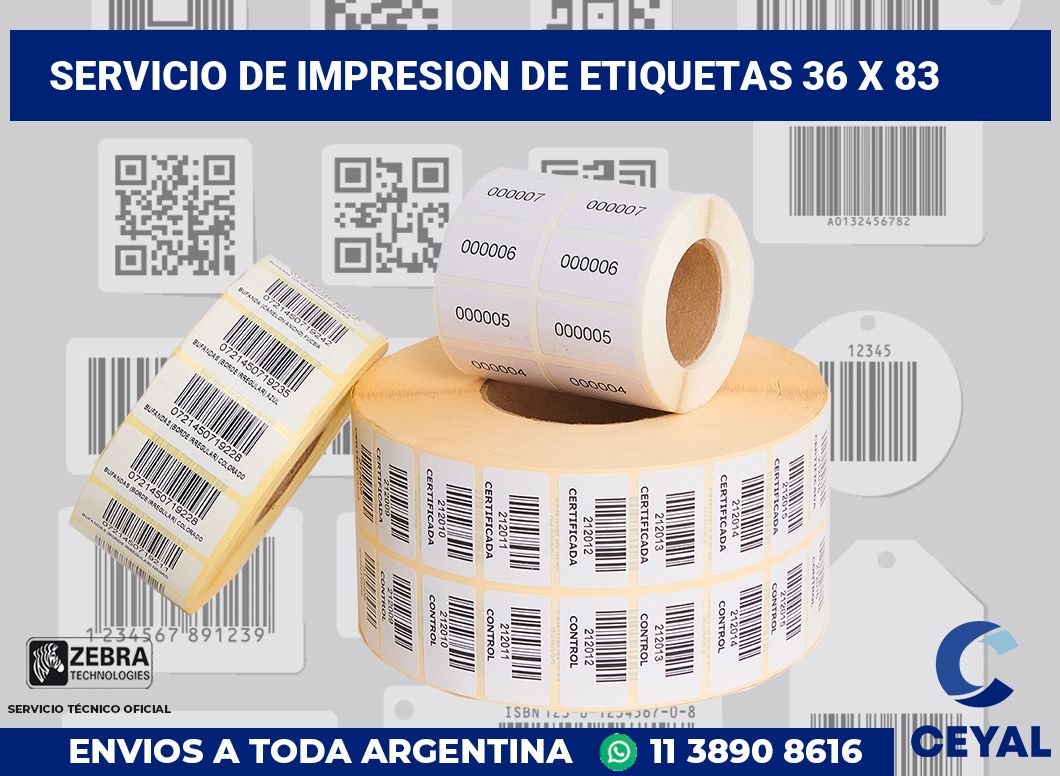 servicio de impresion de etiquetas 36 x 83