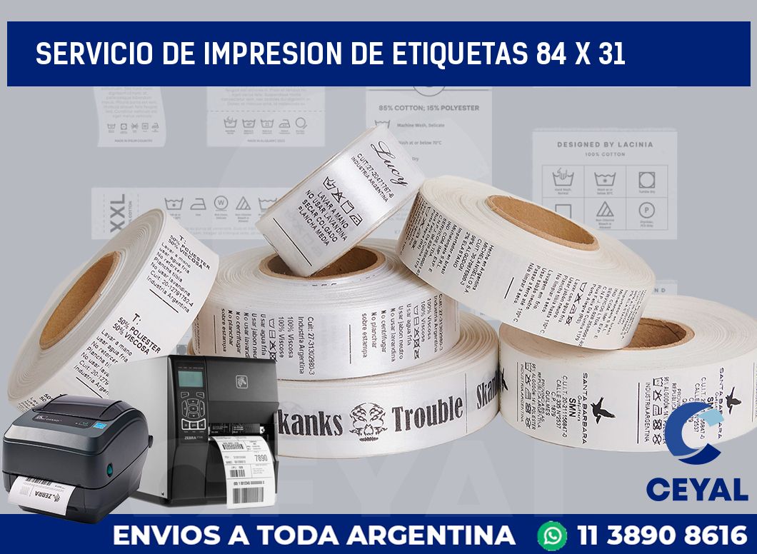 servicio de impresion de etiquetas 84 x 31