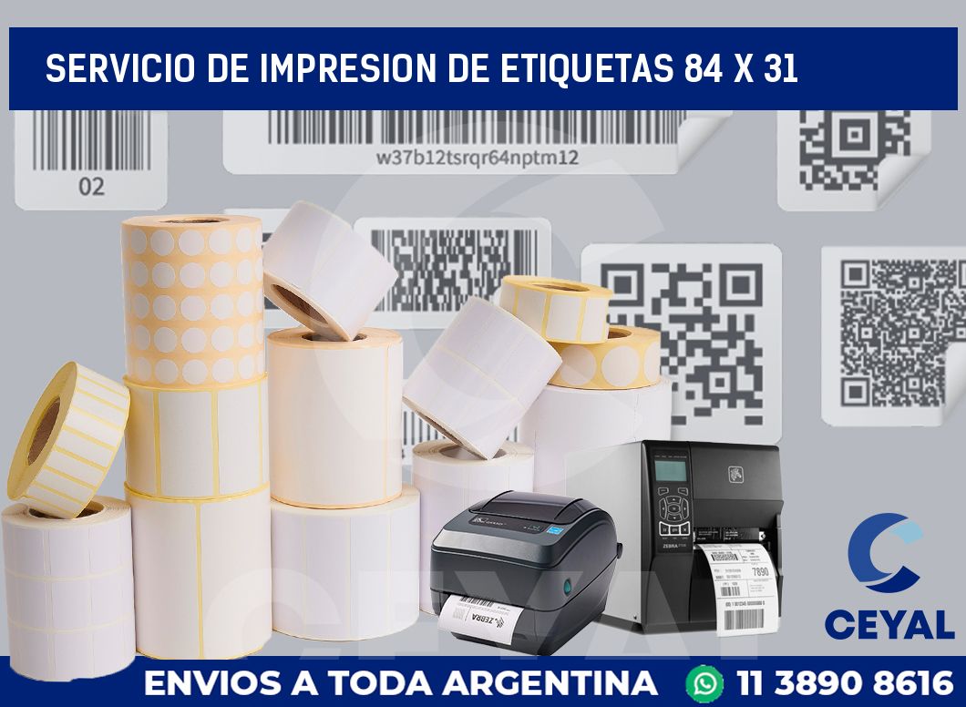 servicio de impresion de etiquetas 84 x 31