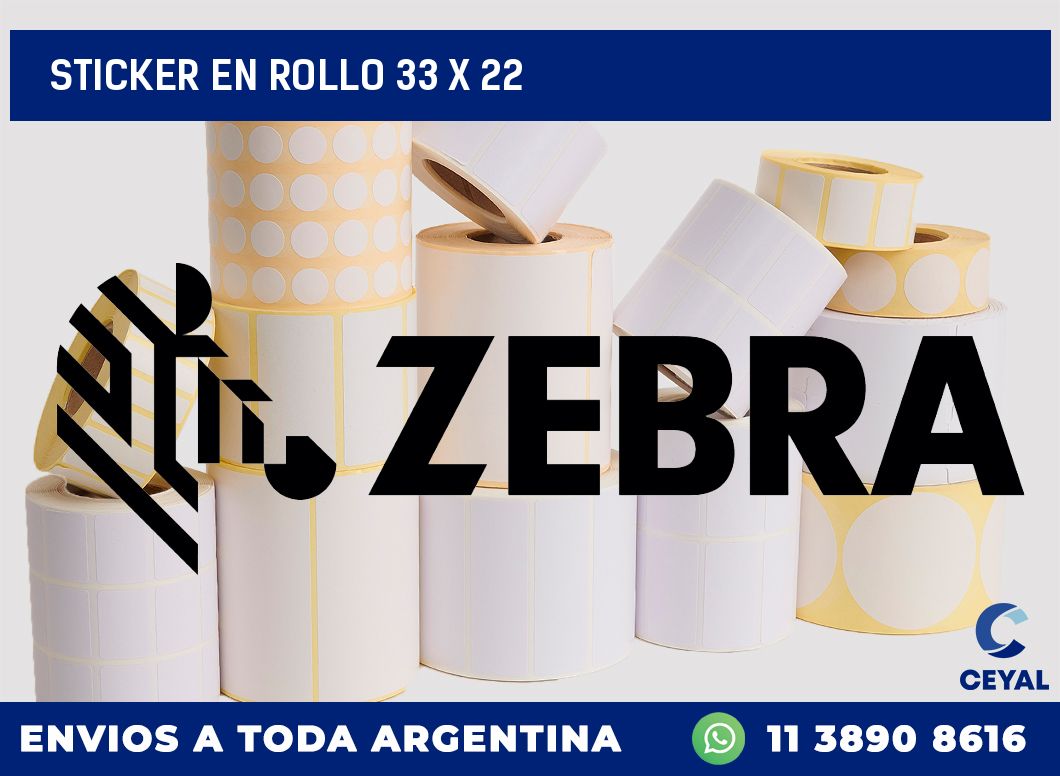 sticker en rollo 33 x 22