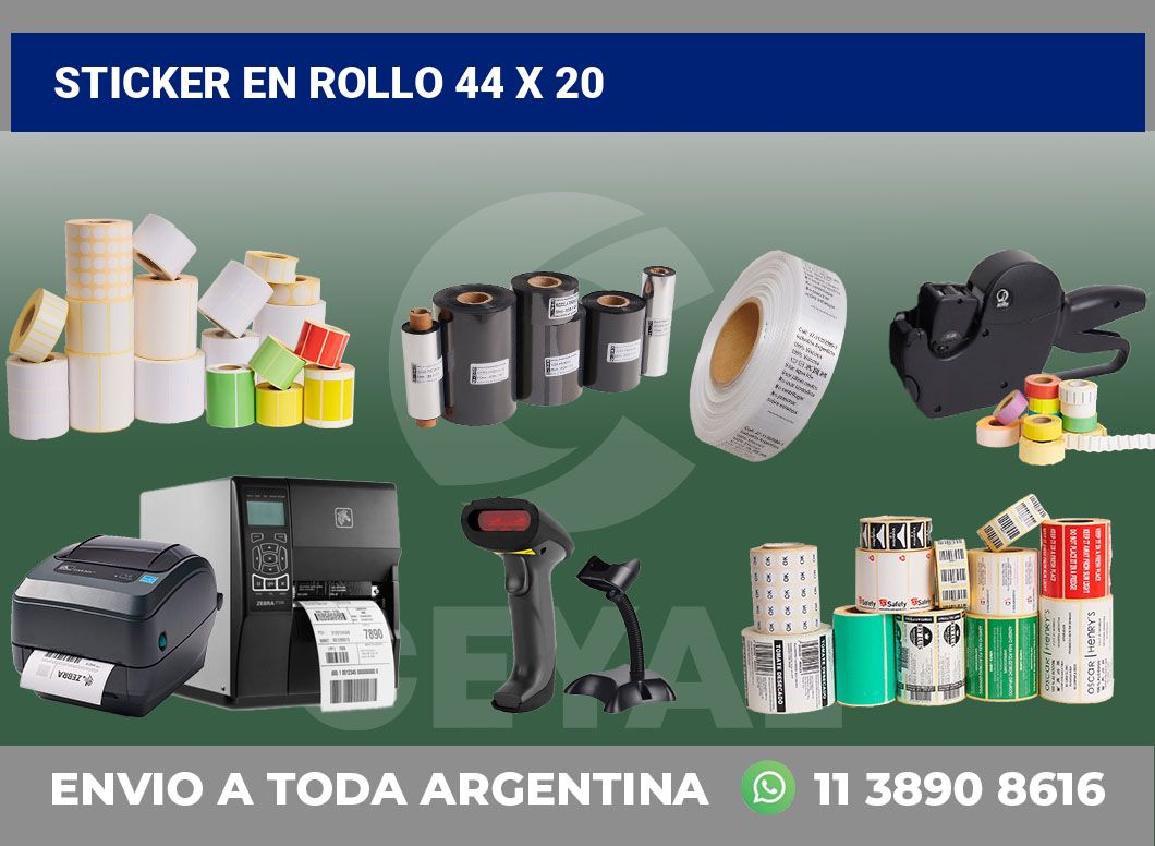 sticker en rollo 44 x 20