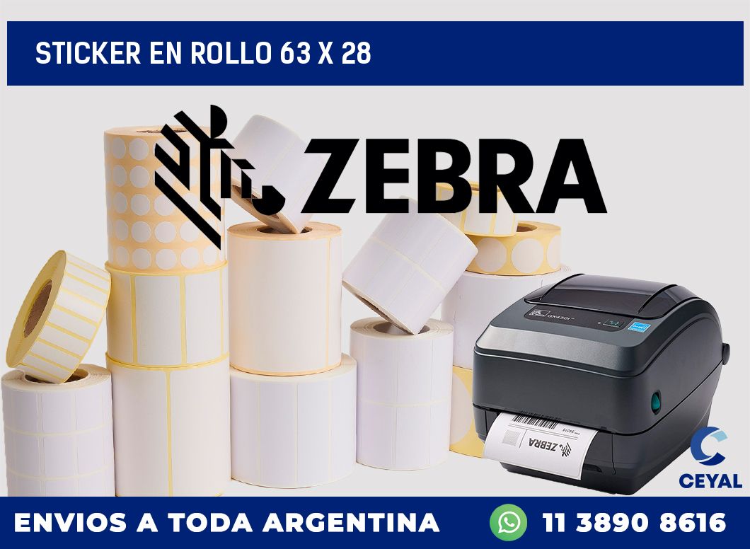 sticker en rollo 63 x 28