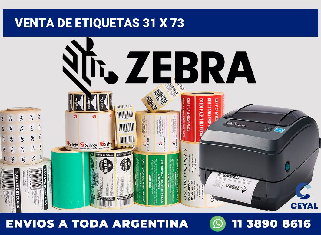 venta de etiquetas 31 x 73