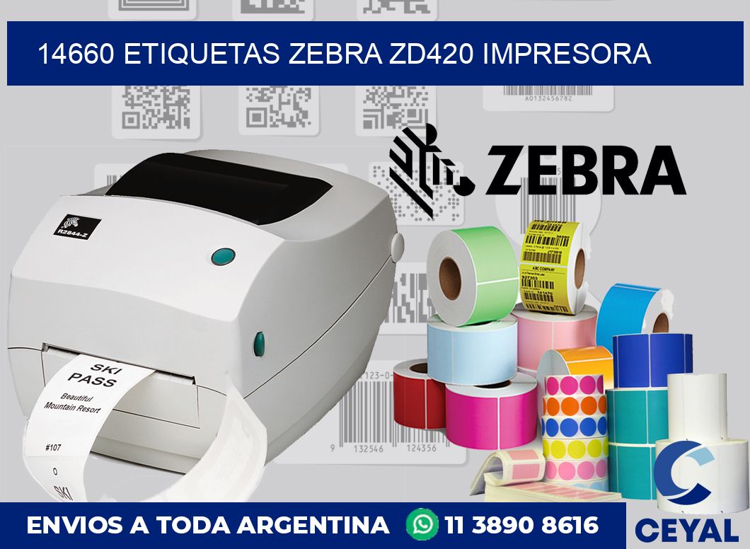 14660 etiquetas Zebra zd420 impresora