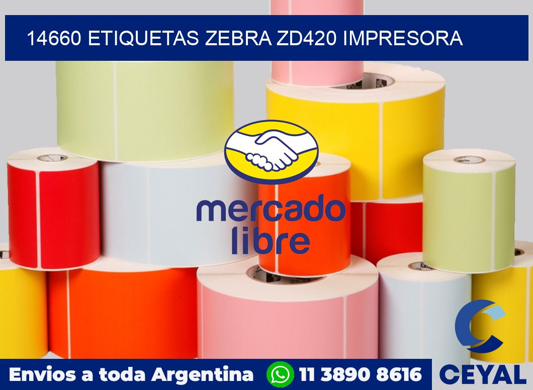 14660 etiquetas Zebra zd420 impresora