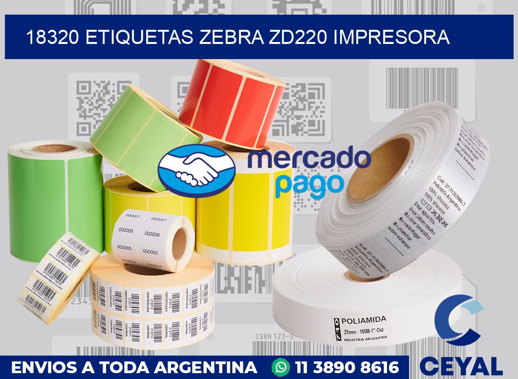 18320 etiquetas Zebra zd220 impresora