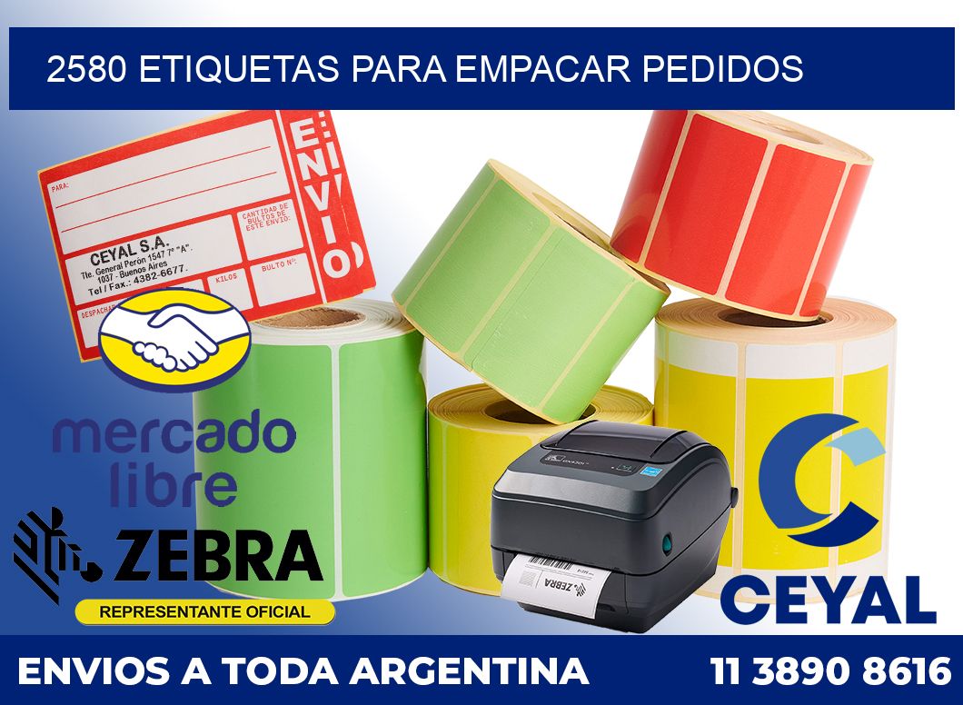 2580 etiquetas para empacar pedidos